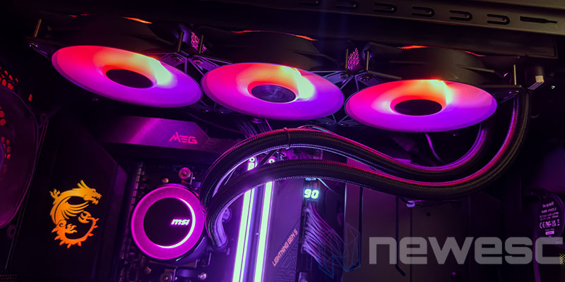 ILUMINAÇÃO MSI MAG CORELIQUID E360 RGB