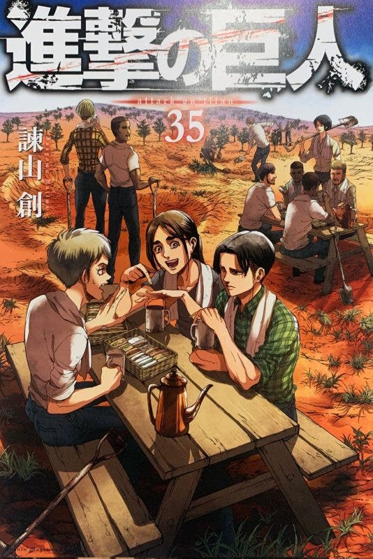 Shingeki no Kyojin: É revelada a ilustração oficial que terá capa do volume final do mangá Attack on Titan