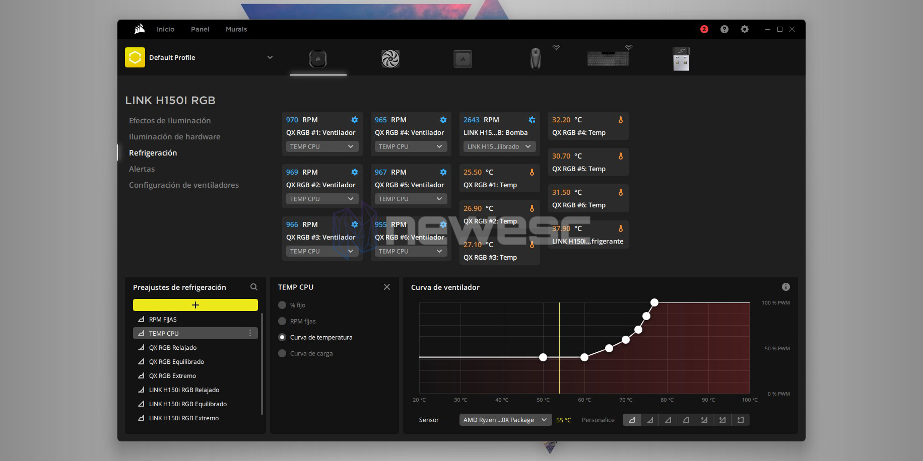 REVISÃO CORSAIR ICUE LINK H150I RGB ICUE CURVA RPM