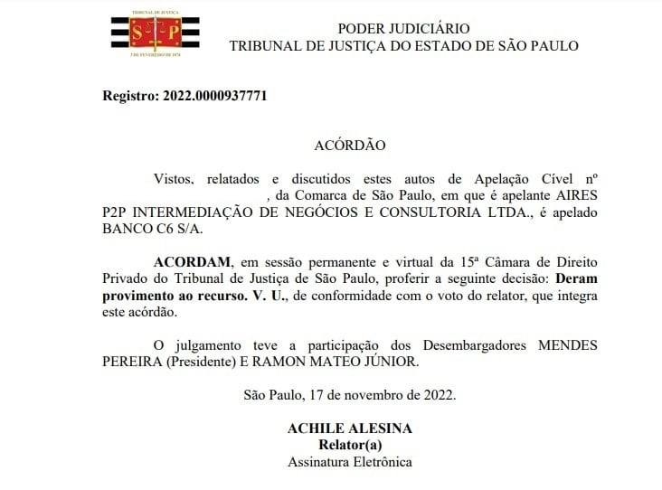 Justica-de-Sao-Paulo-manda-C6-Bank-devolver-dinheiro-de-empresa-P2P-de-bitcoin.