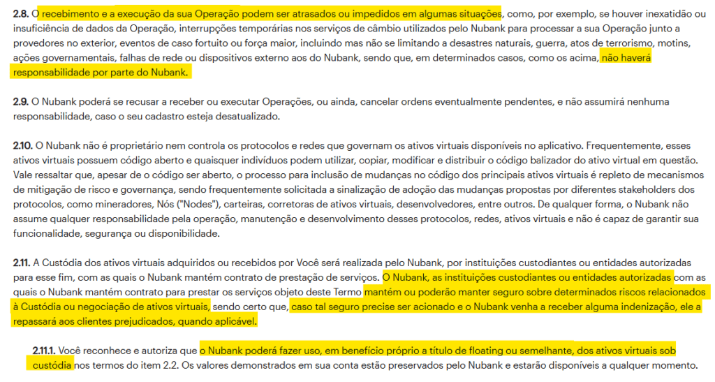 Print 5 termos de uso